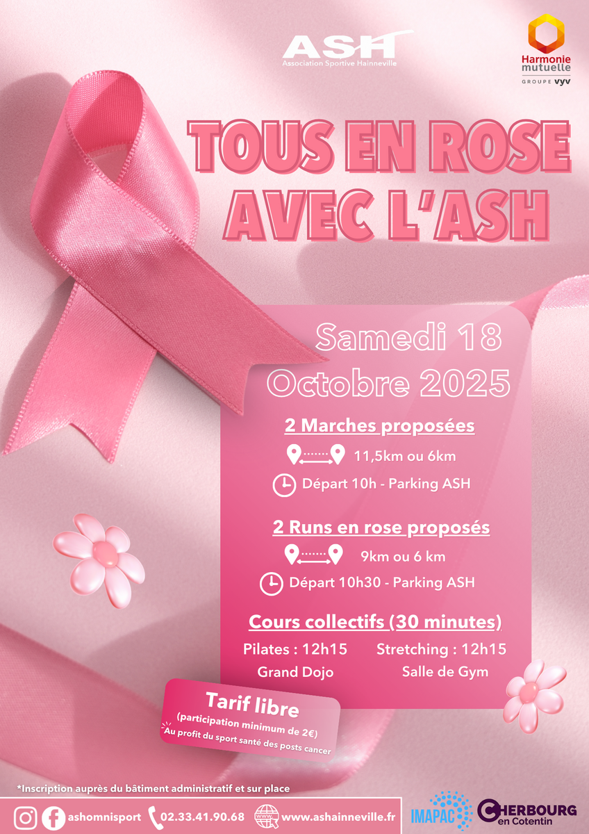 " Tous en Rose avec l'ASH ! " - Octobre Rose 2025