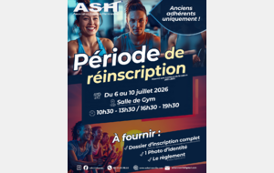 Périodes réinscriptions - inscriptions