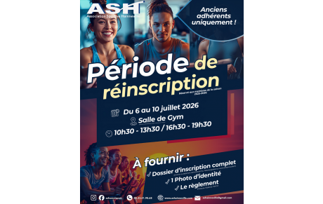 Périodes réinscriptions - inscriptions